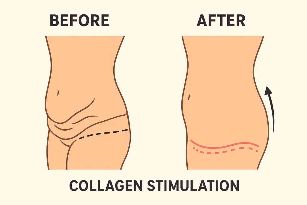 Before and after results for sagging skin after weight loss injections East Grinstead