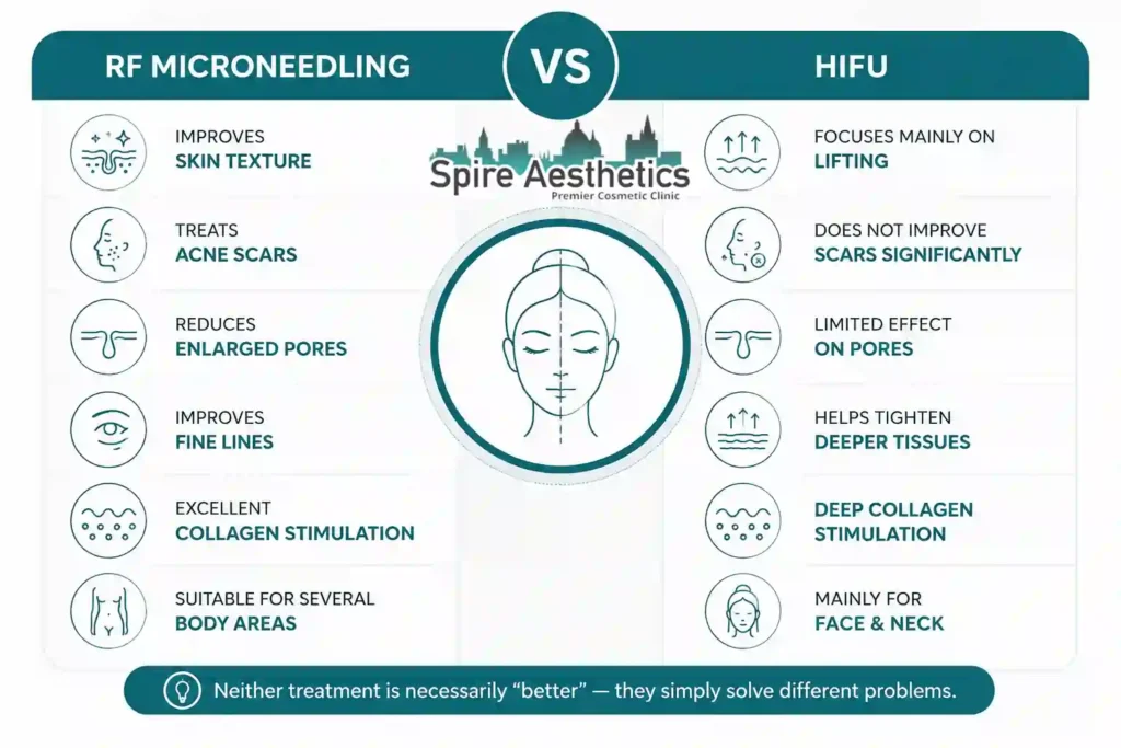 RF Microneedling vs HIFU: Which Treatment Gives Better Results East Grinstead?